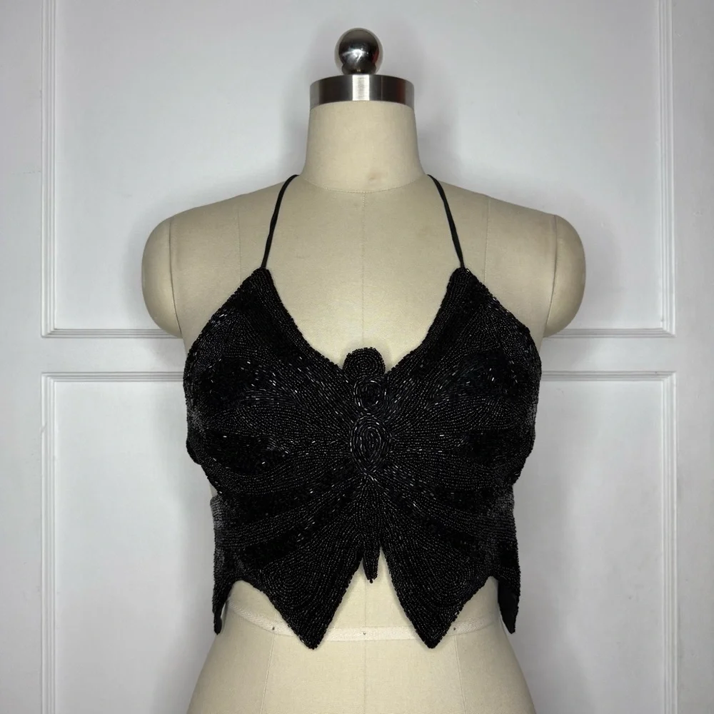 Beaded butterfly top - Picture 4 of 8